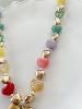 collier coeurs multicolore doré