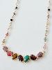 Collier pierres Simona multi doré