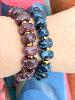 Bracelet Paula perles violet doré