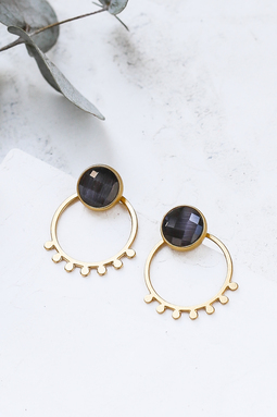 boucles Miya jacket noir doré de Shlomit Ofir