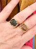 Bague pierres Gloria noir doré
