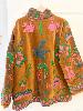 Veste brodée camel oiseau taille unique