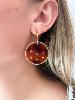 Boucles constellation ambre doré