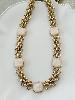 Collier Bianca beige doré