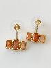 Boucles pierres Sarah orange doré 