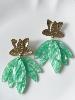 boucles Amore vert doré