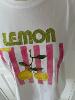 t shirt blanc citron rose 36/42