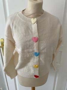 gilet coeur crème 36/40