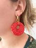 boucles Amélie framboise doré