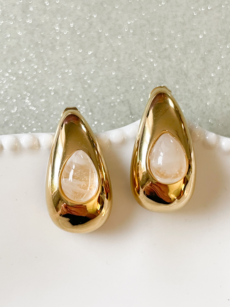 Boucles Betty blanc doré