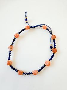Bracelet pierres Adèle bleu rose doré 