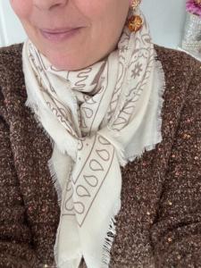 foulard bandana crème tout doux
