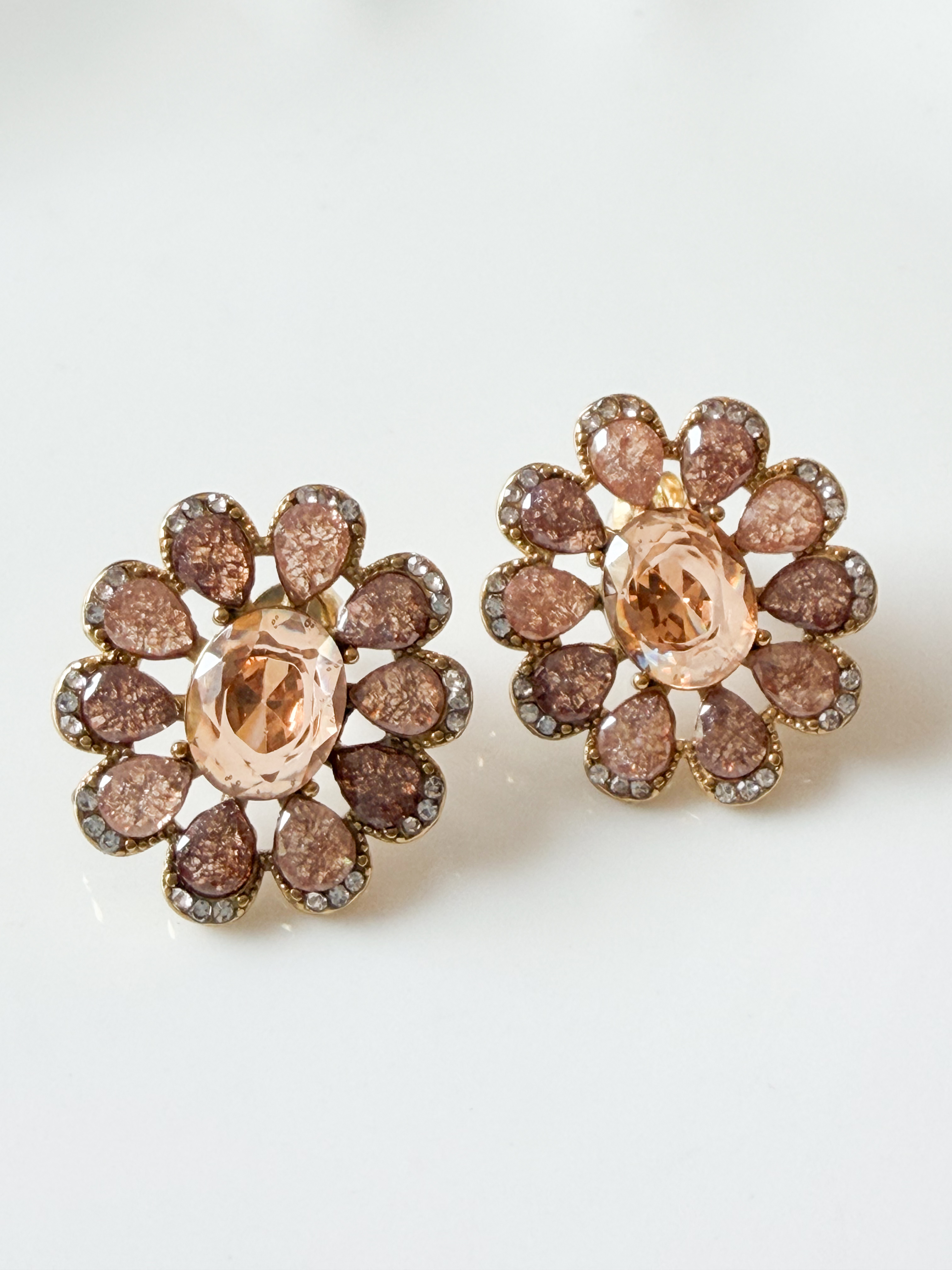 Boucles Agathe beige doré