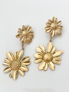 Boucles CLIP Daisy doré