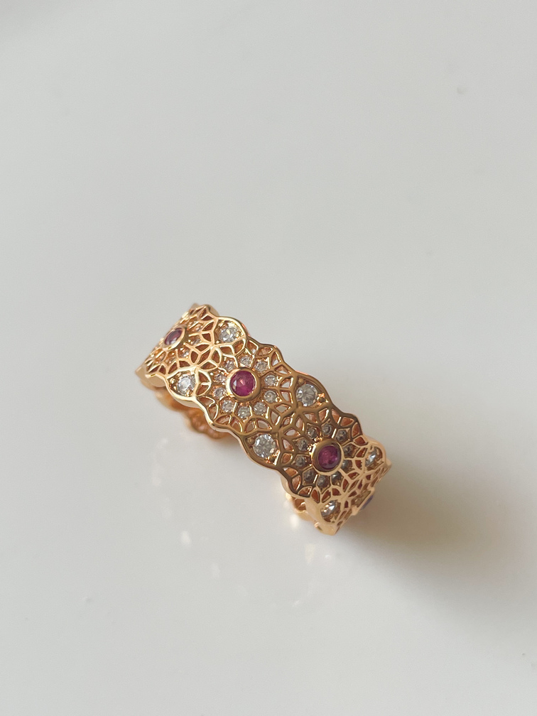 bague Vendome rose doré Ocean ripples