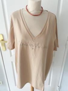 T shirt coeur beige 44 46