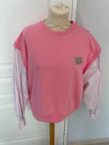 Pull chemise Season rose M/L 40/42