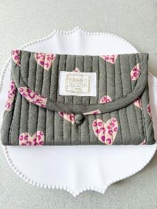 pochette bijoux Bonheur du jour kaki