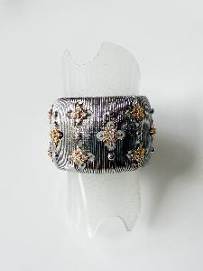 Bague Colette blanc doré argenté