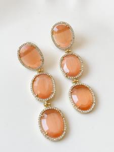 Boucles India corail doré