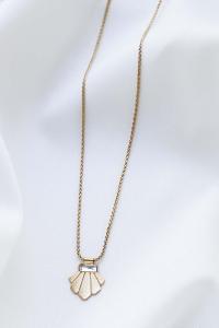 collier Gatsby blanc doré de Shlomit Ofir