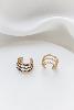 boucle Billie earcuff blanc doré de Shlomit Ofir