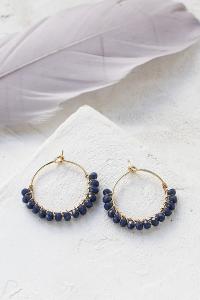 boucles Viola bleu doré de Shlomit Ofir