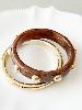 Bracelet Mina marron doré