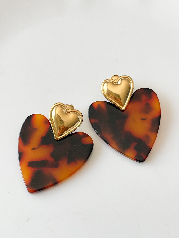 boucles Chloé marron doré