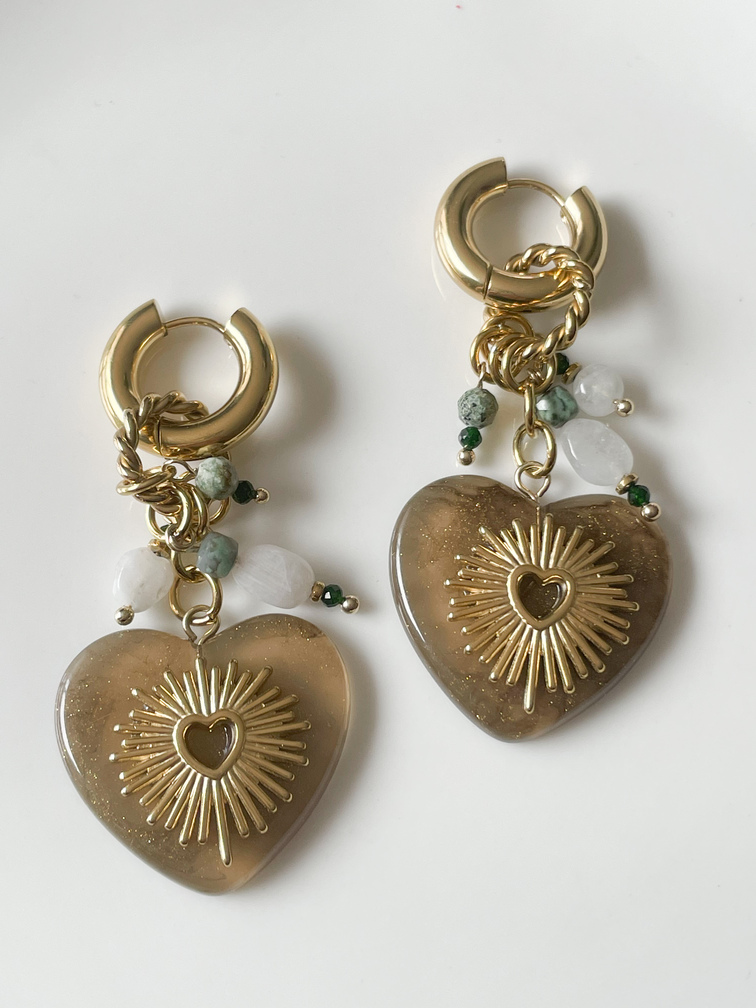 Boucles Romy coeur doré