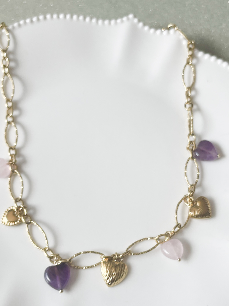 Collier Douceur violet doré