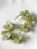 Boucles créoles fleurs vert doré
