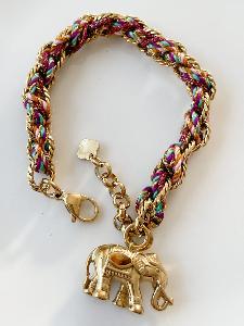 Bracelet éléphant doré