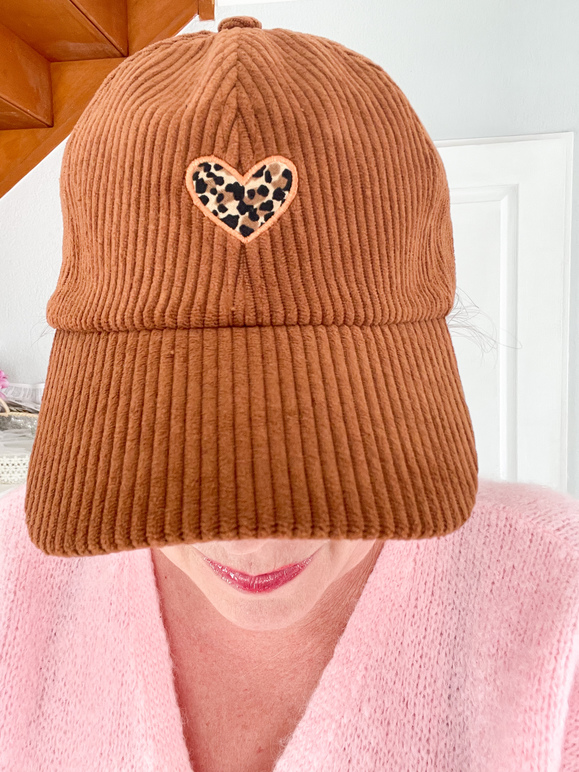 Casquette coeur graou camel