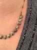 Collier Garbo amazonite gris doré
