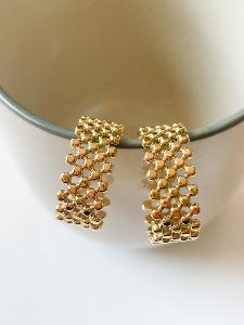 Boucles créoles résille doré