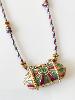Collier Talisman violet vert doré