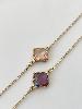 Bracelet cristal fleur violet doré