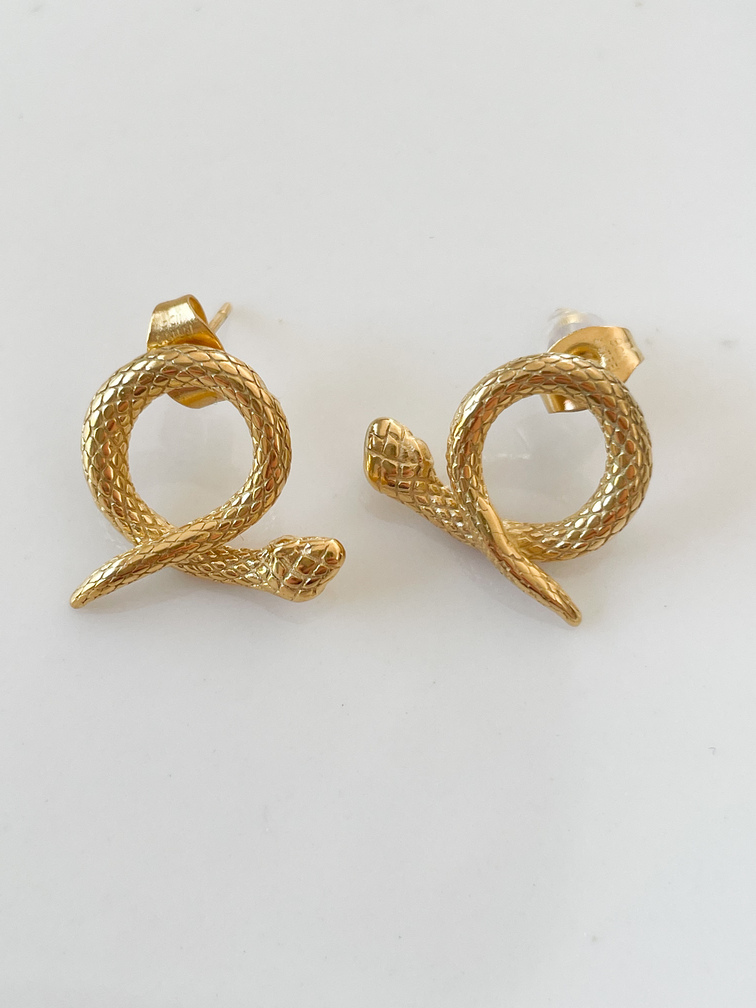 boucles serpent doré