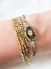 bracelet Jasmine kaki doré