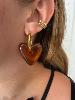 Boucles créoles Paty marron doré
