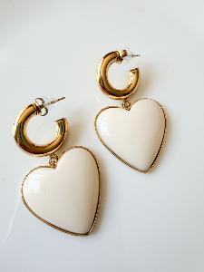 Boucles Abby beige doré