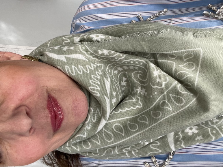 foulard bandana vert tilleul tout doux