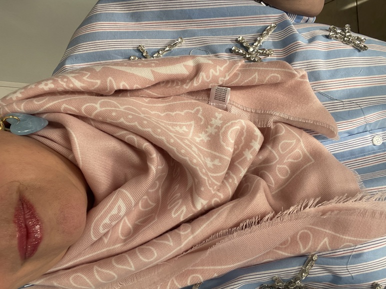 foulard bandana rose tout doux