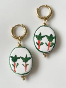 Boucles Irina feuilles doré