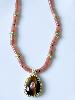 Collier pierres Tiger doré
