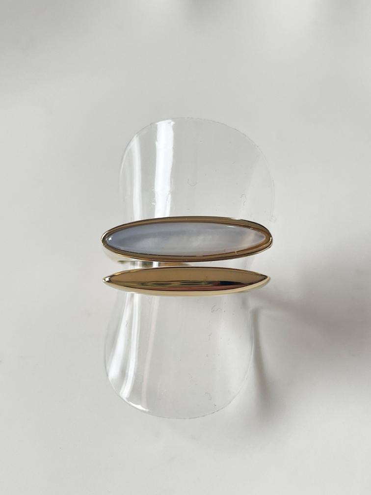 Bague Esther blanc doré T56