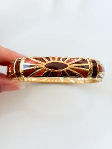 Bracelet Sonia marron doré