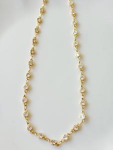 Collier strass doré