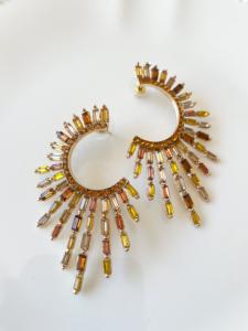 boucles Jill ocre doré